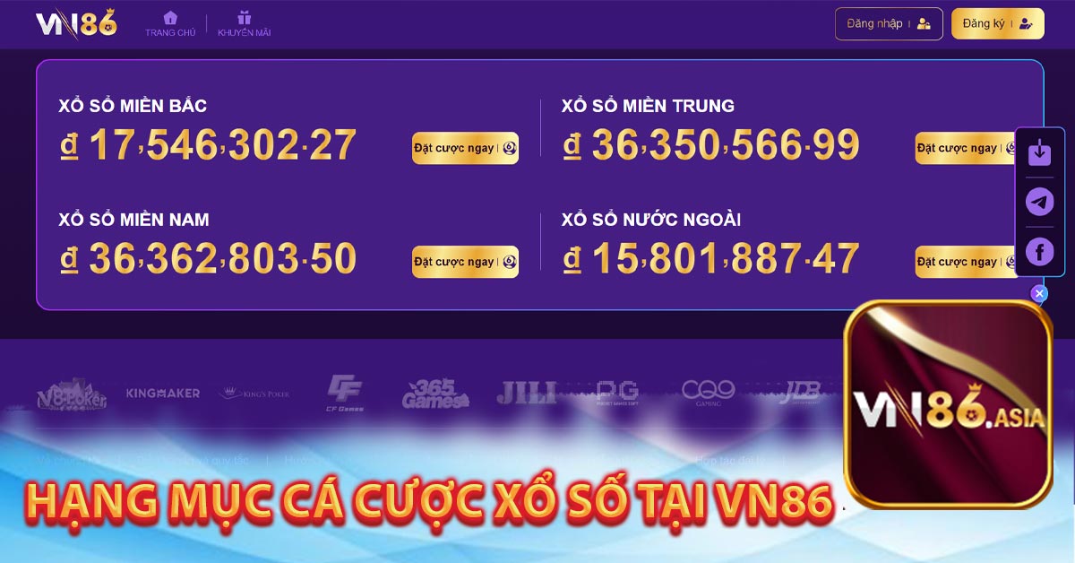 Những hạng mục cá cược xổ số