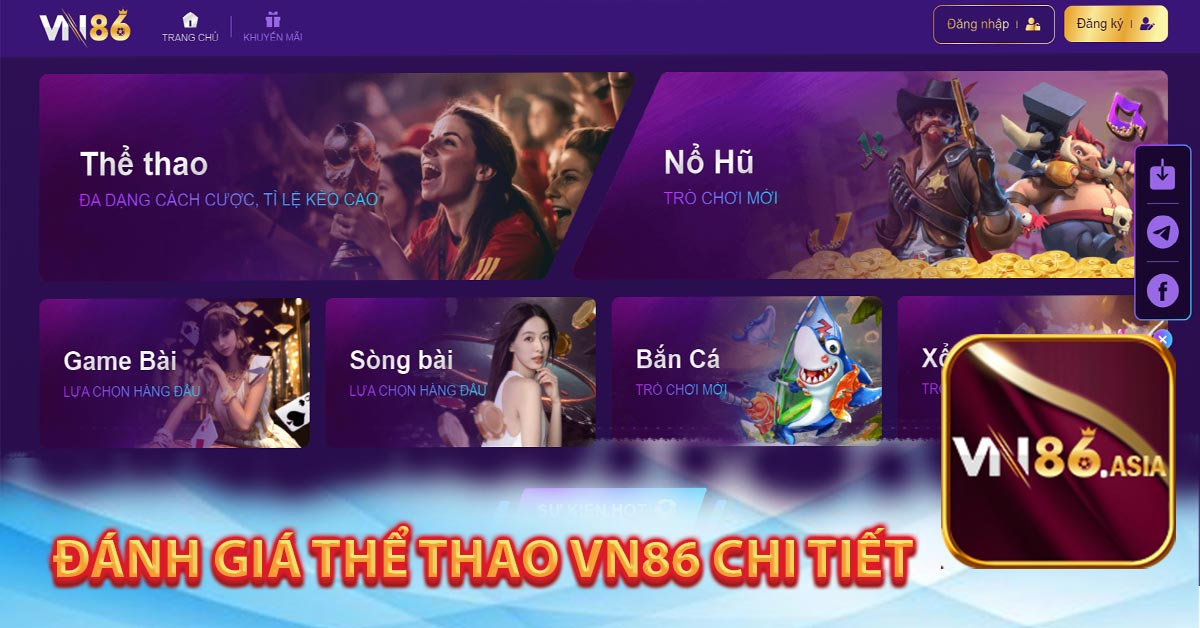 Đánh giá thể thao Vn86 chi tiết
