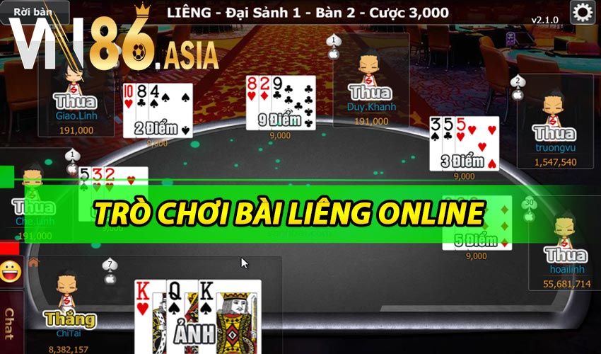 Khái niệm về trò chơi bài Liêng online